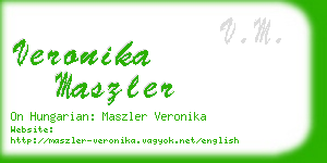 veronika maszler business card